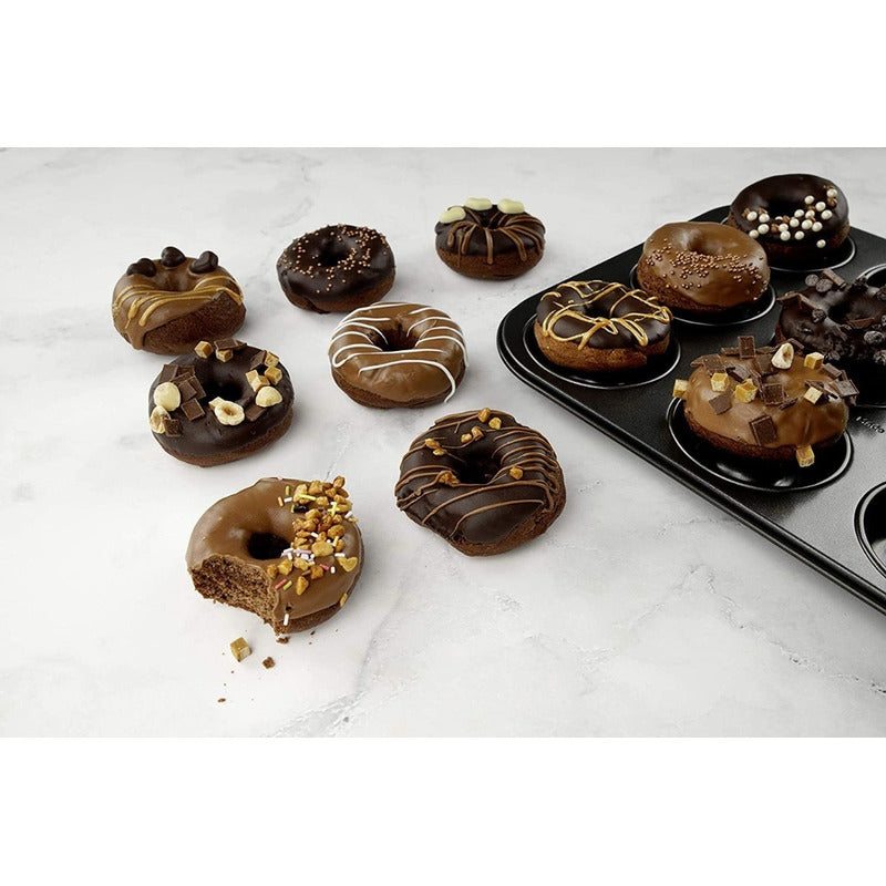 Pack X2 Molde 12 Rosquillas Queques Anti Adherente Donuts