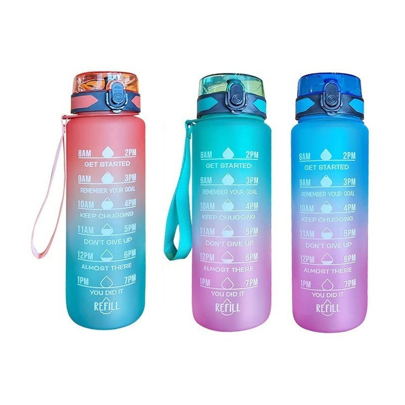 Botella De Agua Deportiva 1 Litro Portátil Para Viajes