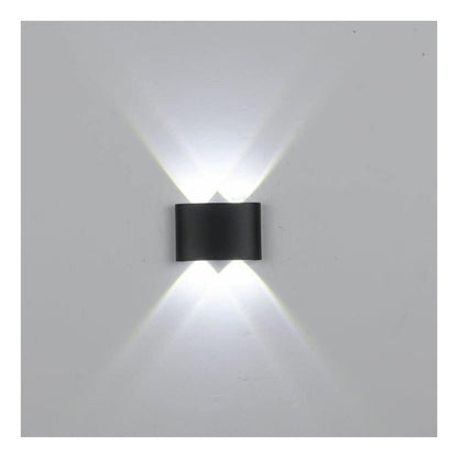 Pack X2 Lampara Led Focos Exterior Pared 4w Luz Fria 6000k