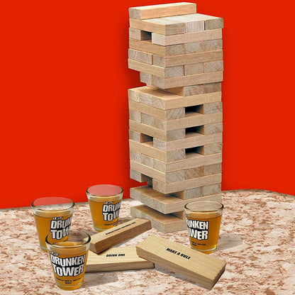 Juego De Mesa Drunken Tower Con 4 Vasos Tragos Shots