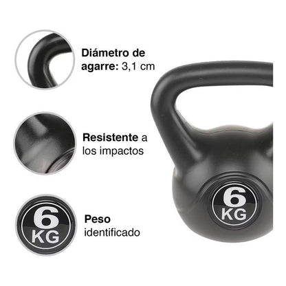 Pesa Rusa 6kg Pesa Kettlebell Mancuerna Ejercicio Crossfit