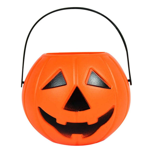 Mini Cubo Calabaza Para Dulces Halloween Cubo Dulce O Truco