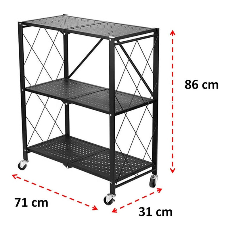 Estante Organizador 3 Niveles Carrito Organizador Con Ruedas
