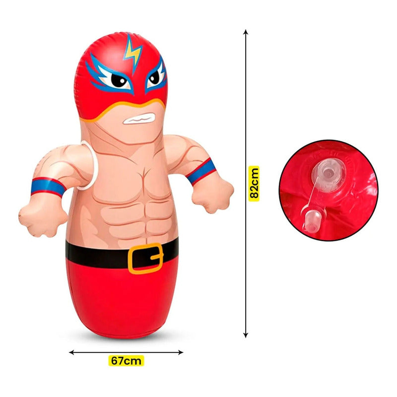 Mono Porfiado Inflable Para Niños Luchador Porfiado Boxeo