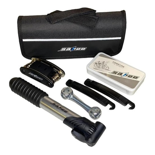 Kit Completo Para Bicicletas Bombin Set Parches Herramientas