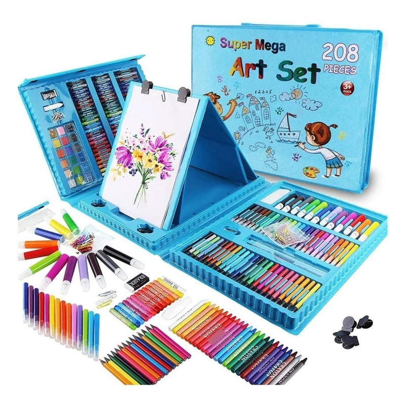 Set De Arte Maleta De Lápices 208pcs Para Colorear Crayones