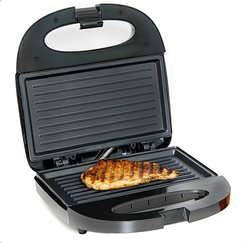 Sanduchera Electrica Tostadora Panini Sandwichera Electrica Color Negro