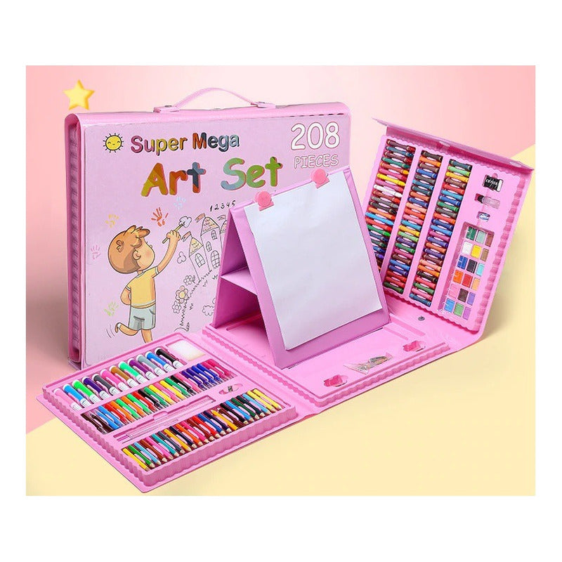 Set De Arte Maleta De Lápices 208pcs Para Colorear Crayones