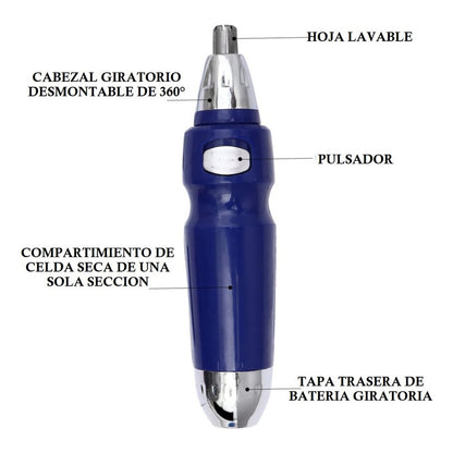 Afeitadora Recortadora De Nariz Orejas Trimmer Nasal Inalamb