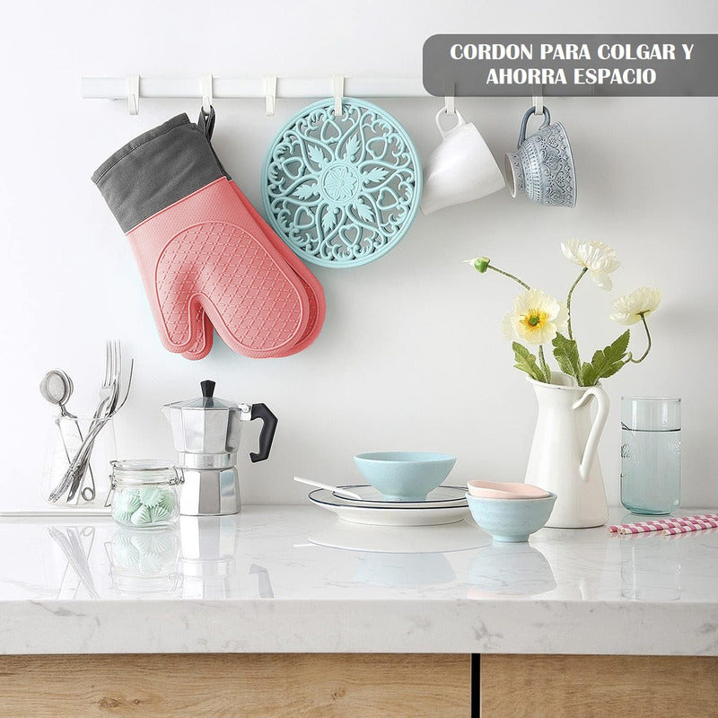 Guantes Para Horno Toma Ollas Guantes De Silicona Cocina