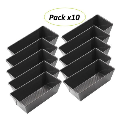 Pack X10 Molde Reposteria Rectangulares Pan Queque 25cm