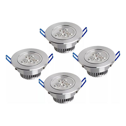 Pack Ampolletas X4 Embutidos Focos Led 3w X4 Luminaria Pack X4 Foco Led Embutido Luminaria Led 3w Focos Embutidos Arcashopping
