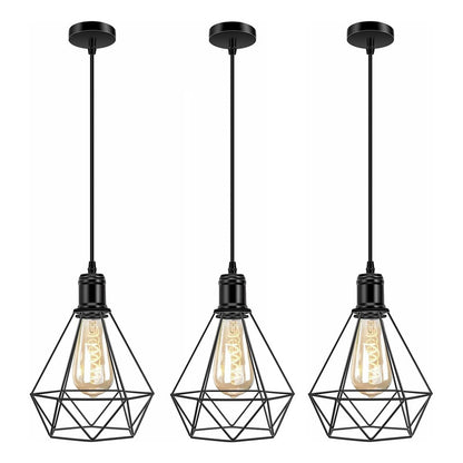 Pack X3 Lámparas Colgantes Vintage Lampara Living Comedor