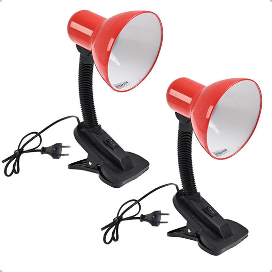 Pack X2 Lampara De Velador Lampara Escritorio Flexible Click