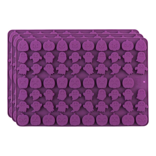 Pack X3 Moldes Silicona Para Chocolate Calabaza Halloween