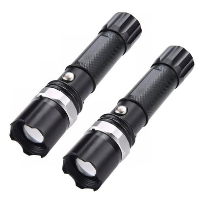 Pack X2 Linterna Led Camping Linterna Tactica 18000 Lumens Linterna Gris Oscuro Luz Blanco