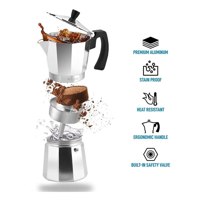 Cafetera Italiana 9 Tazas + Molinillo Cafe Cafeteras Express