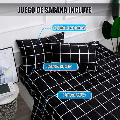 Juego De Sábanas Sabanas 2.5 Plazas Sabana Fundas Almohadas