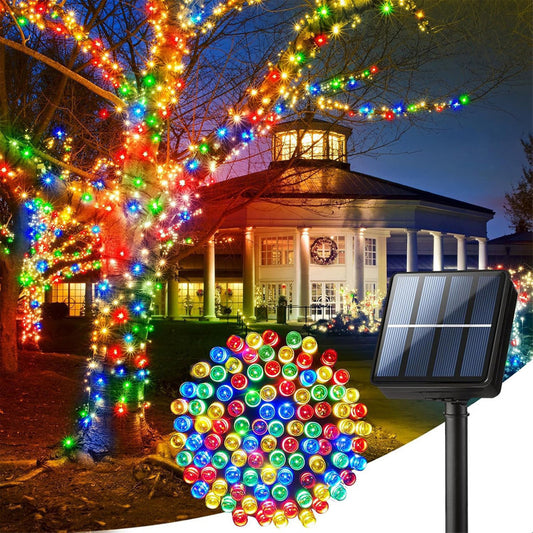 Luces Guirnalda Solar 200 Led Multicolor Luces Navidad 20m