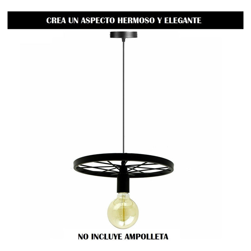 Lampara Colgante Tipo Rueda Rustica Lampara Vintage De Techo