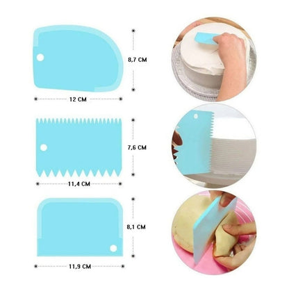 Set Espatula Para Reposteria Espatula Para Torta+ 3 Espatula