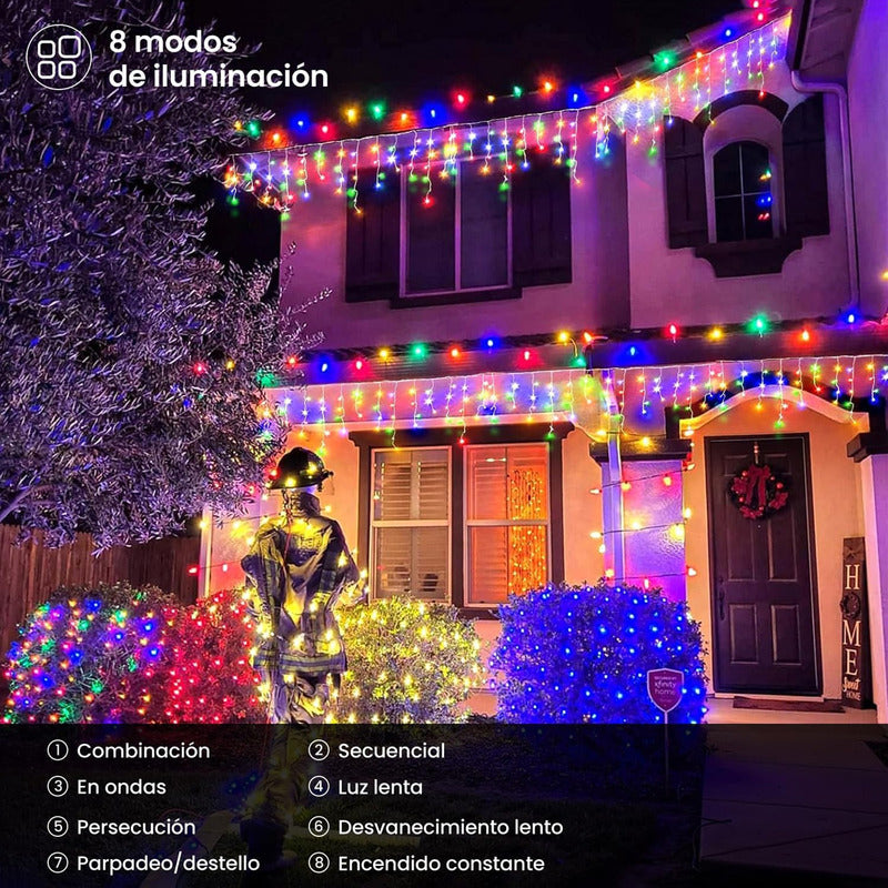 Luces De Navidad Guirnalda 100 Led Multicolor