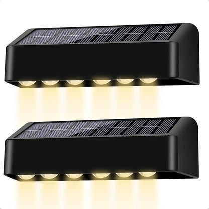 Pack X2 Aplique Solar Exterior Lampara Exterior Pared Solar