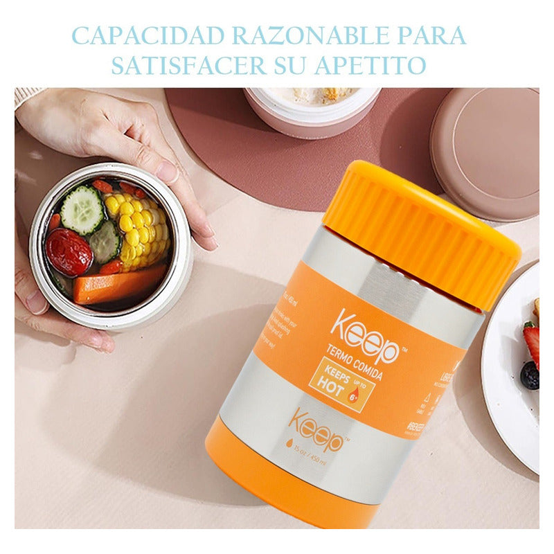 Termo Comida 450ml Termo Acero Inoxidable Keep Lonchera Keep