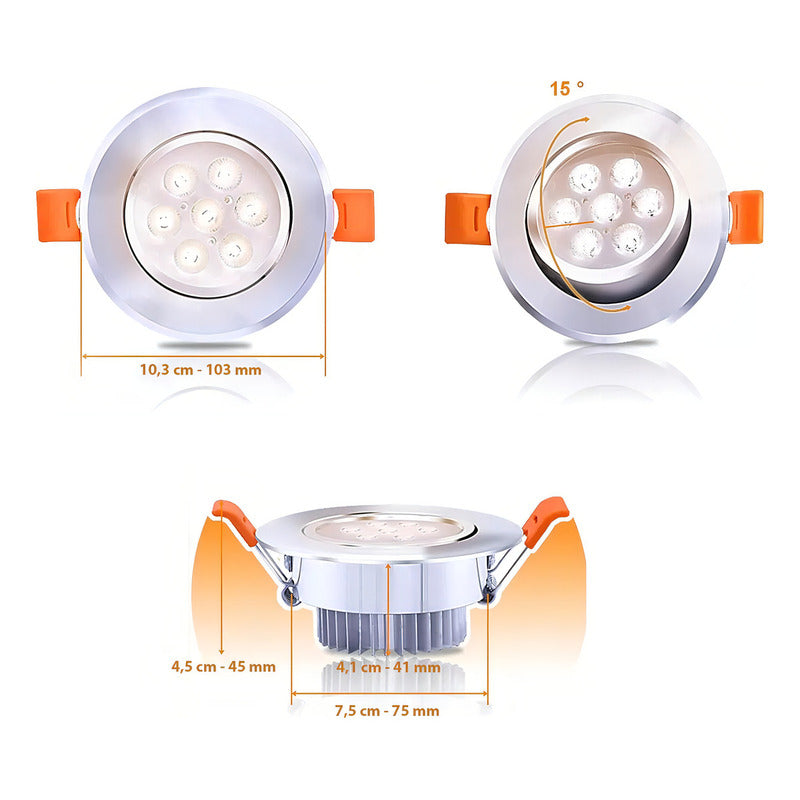 Lampara Led Techo Foco 7w Lampara Techo Dormitorio Luz Fria Lampara De Techo Redonda Led Embutida Luz Fria Arcashopping Focos Led 7w Embutido Luz Fría Luces Led Focos Led Embutidos