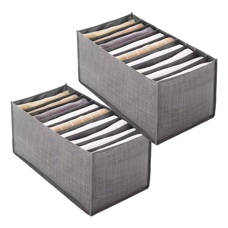Pack X2 Organizador De Ropa 9 Divisores Ropa Interior