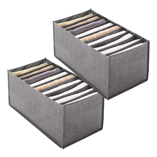 Pack X2 Organizador De Ropa 9 Divisores Ropa Interior