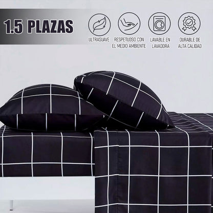 Juego De Sábanas Sabanas 1.5 Plazas Sabanas Fundas Almohadas