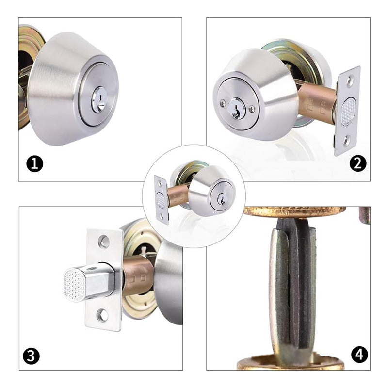 Pack X2 Cerradura Chapa Para Puertas Cerrojo De Seguridad
