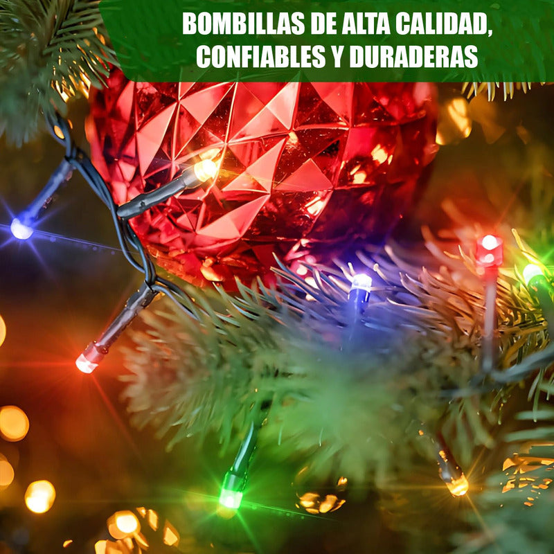 Luces De Navidad Guirnalda 100 Led Multicolor
