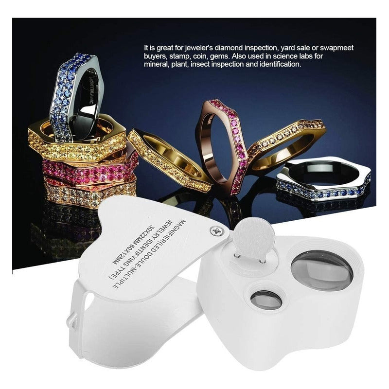 Lupa Geologica Lupa 30x22mm Led Lupa Joyero Con Luz 60x12mm
