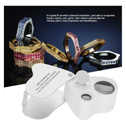 Lupa Geologica Lupa 30x22mm Led Lupa Joyero Con Luz 60x12mm