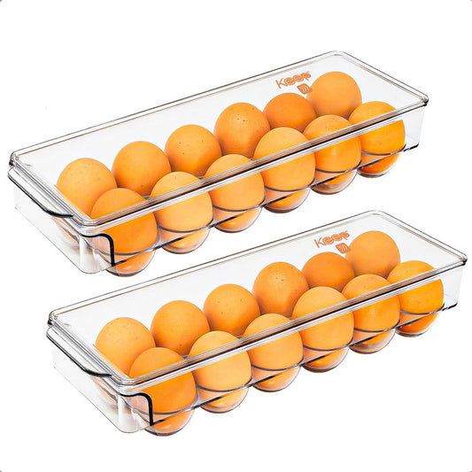 Pack 2 Organizador De Huevos Dispensador 12 Huevos Keep