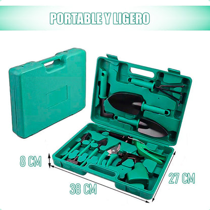 Kit De Jardineria Acero Tijera De Podar Rastrillo Pala Huert