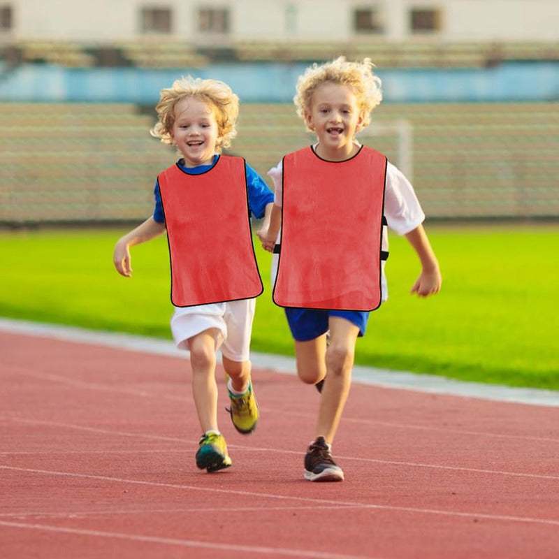 Pack X10 Chalecos Deportivos Petos Para Niños Camiseta Futbo