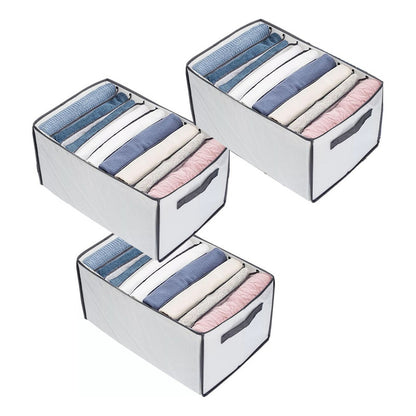 Pack X3 Organizador De Ropa 9 Divisores Ropa Interior