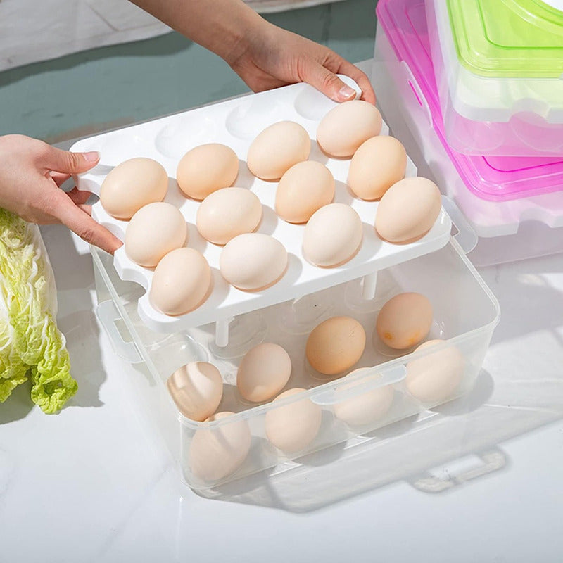 Organizador De Huevos Caja Para 32 Und Huevera Portahuevos