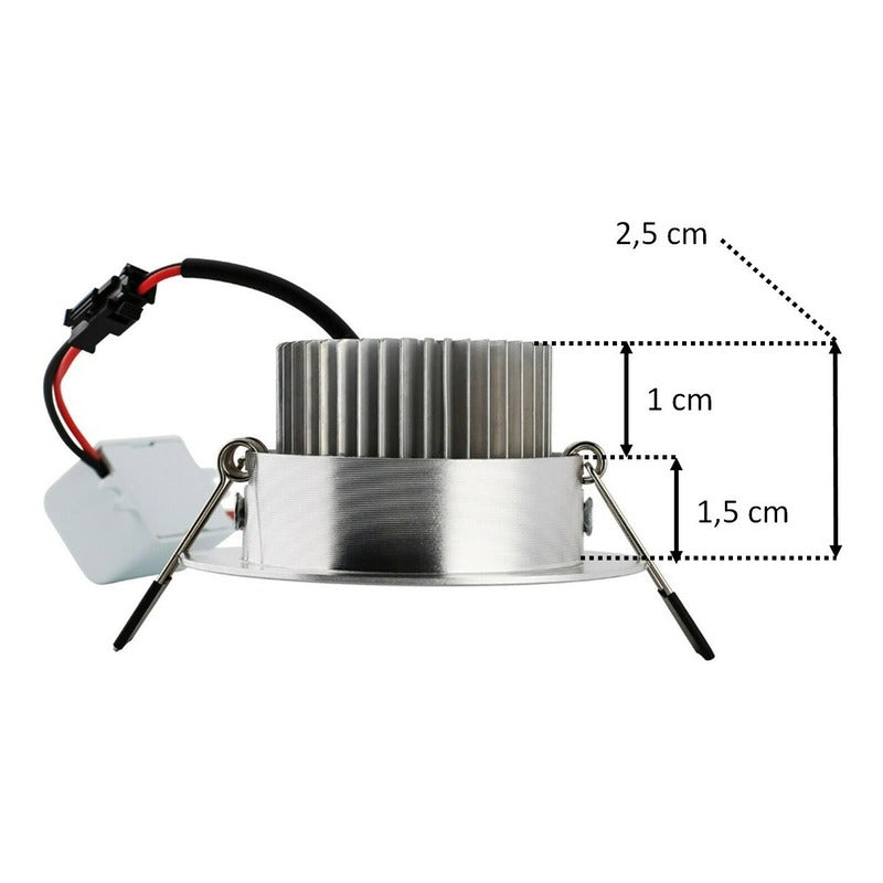 Pack X20 Foco Led Embutido Luminaria Led 3w Focos Embutidos
