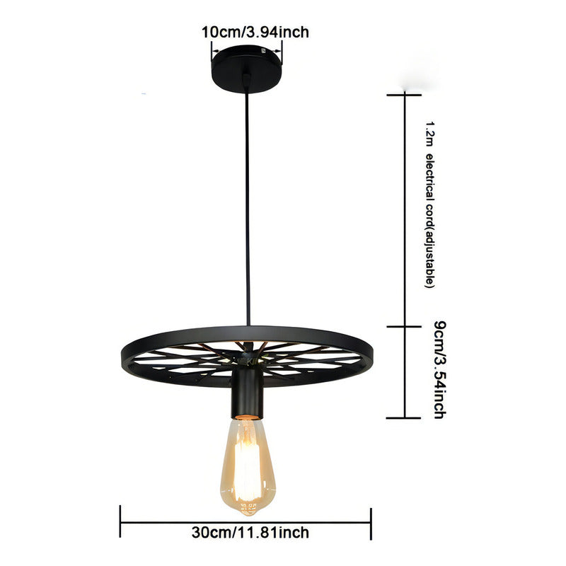 Lampara Colgante Rueda De Hierro Arcashopping Color Negro 220v Lampara Moderna De Techo Lampara Vintage
