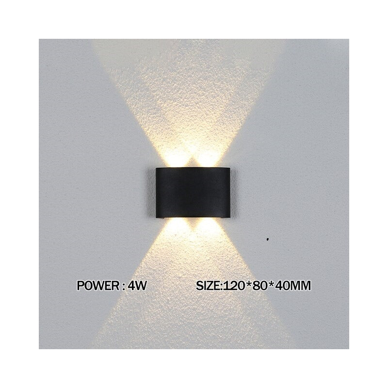 Pack X2 Lampara Led Focos Exterior Pared 4w Luz Fria 6000k