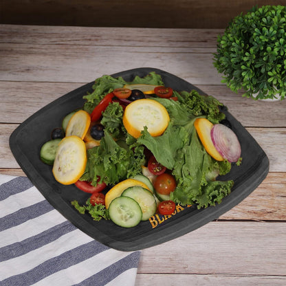 Plato De Madera Bamboo Plato Negro Plato De Madera 25cm Bandeja De Madera De Bambu Arcashopping Plastos De Madera Plastos Negros Platos Decorativos Plato Para Picoteo Black Bull