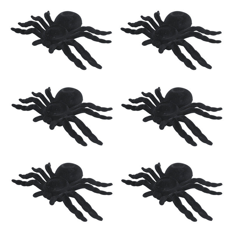 Pack X6 Araña Decoracion Halloween Araña Decorativa Fiestas