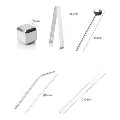 Juego De Coctelera Profesional 22 Piezas Kit Bartender Bar