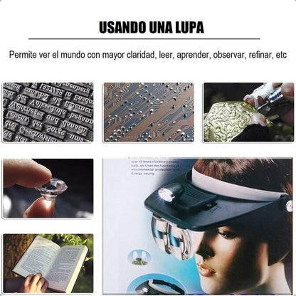 Lentes Lupa Lupa Led Lupa Vicera Con Luz Led Lupas Amplifica