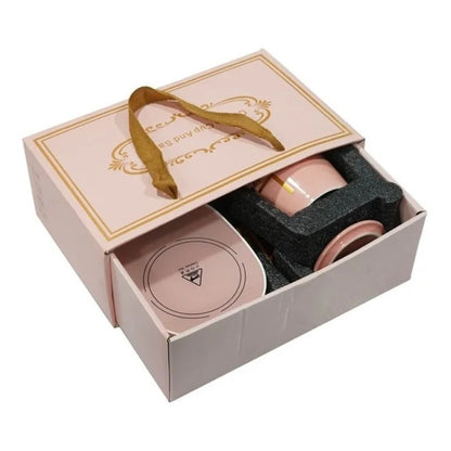 Pack X2 Taza Con Calentador Tazon Tazas De Cafe Temperadas