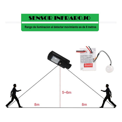 Foco Solar 30w Foco Solar Exterior Led Sensor De Movimiento